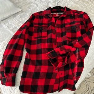 Mossimo Target Size M Men’s Red Flannel